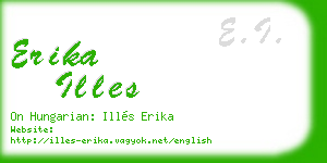 erika illes business card